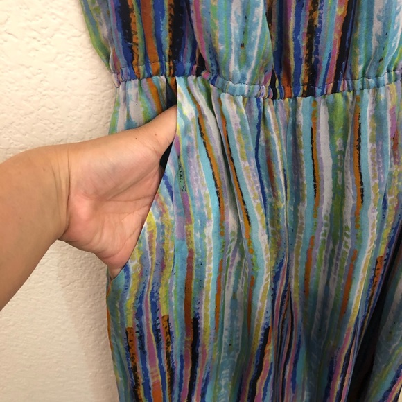 Presley Skye Long Maxi Dress Pockets Braided NWOT - Picture 5 of 12